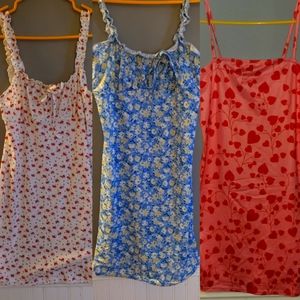 Trio of Slip Dresses